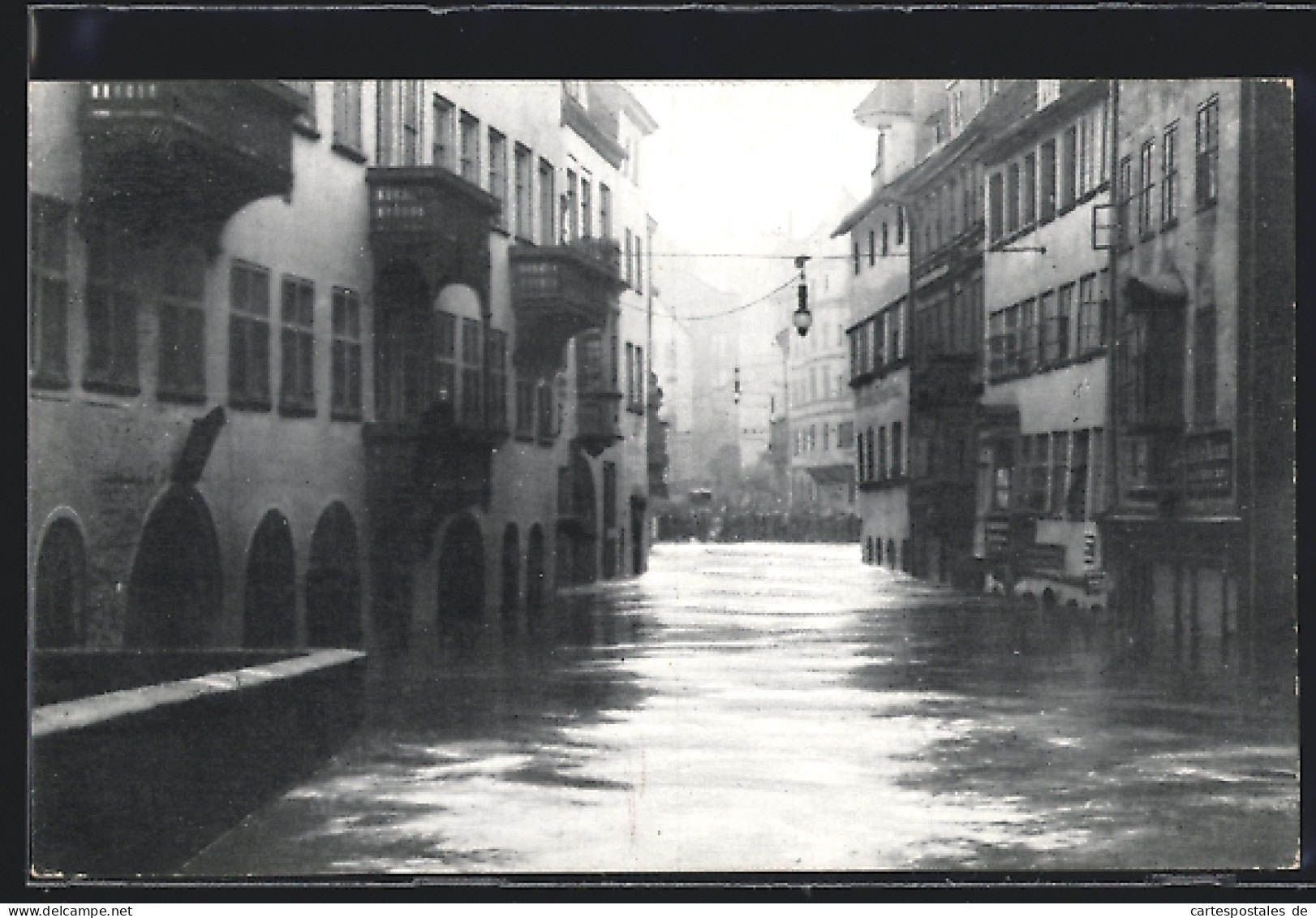 AK Nürnberg, Hochwasser-Katastrophe 1909, Karlstrasse Mit Geschäften  - Overstromingen