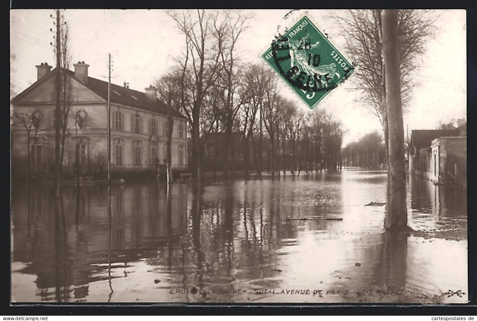 AK Rueil, Crue De La Seine, Avenue De Paris  - Overstromingen