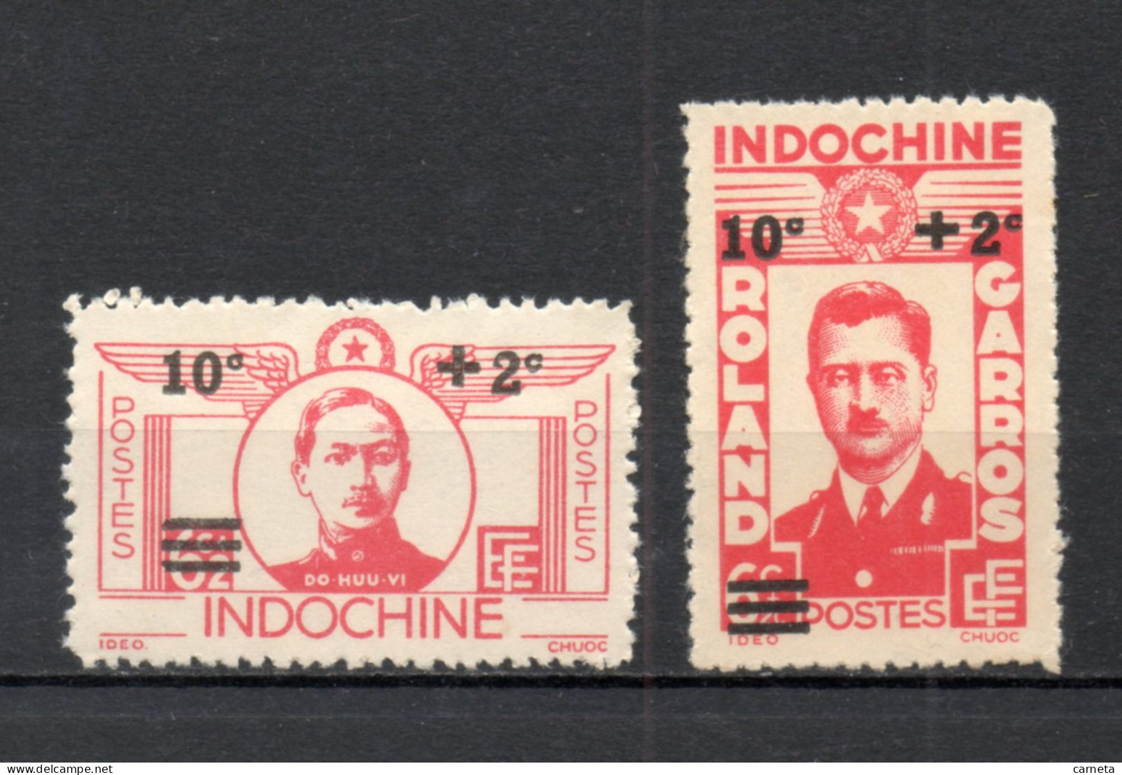 INDOCHINE  N° 276 + 277   NEUFS SANS CHARNIERE EMIS SANS GOME  COTE 1.60€   AVIATEUR  SURCHARGE - Unused Stamps