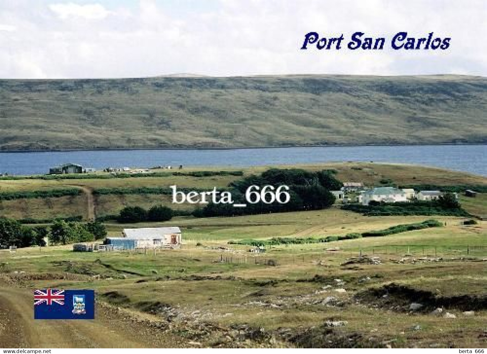 Falklands Islands Port San Carlos Malvinas New Postcard - Falkland