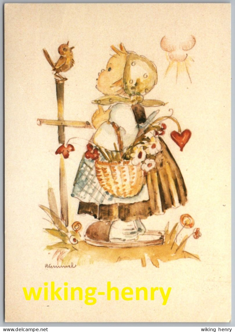 Hummel - Glücksboten Mesengers Of Luck . Mädchen Singt Um Die Wette Mit Vogel - Hummel