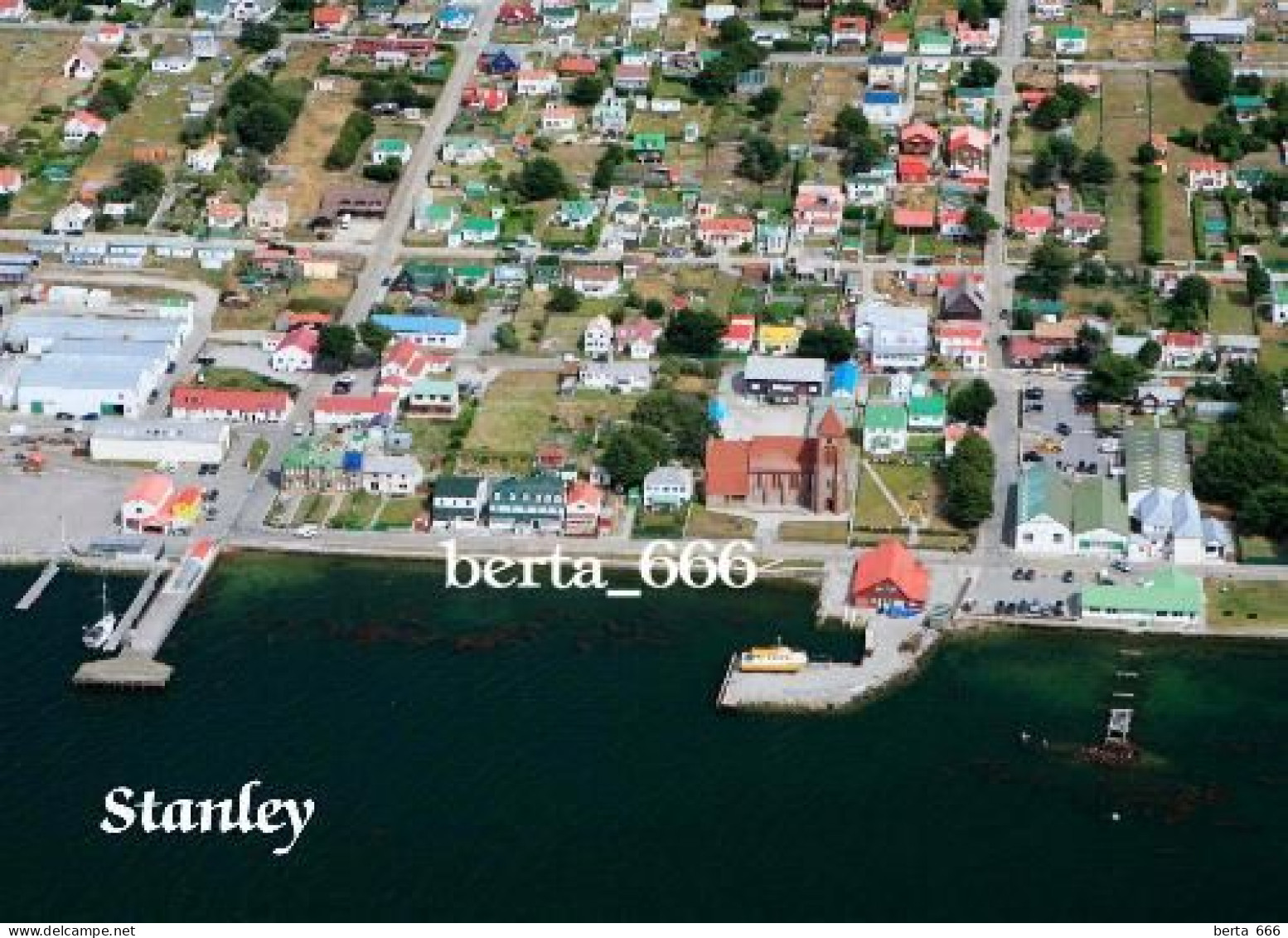 Falklands Islands Stanley Aerial View Malvinas New Postcard - Falkland Islands