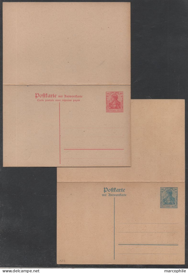 ALLEMAGNE - WEIMAR /1920-1922 ENSEMBLE DE 5 CARTES DOUBLES AVEC REPONSE PAYEE / 3 SCANS (ref 8665) - Postkarten