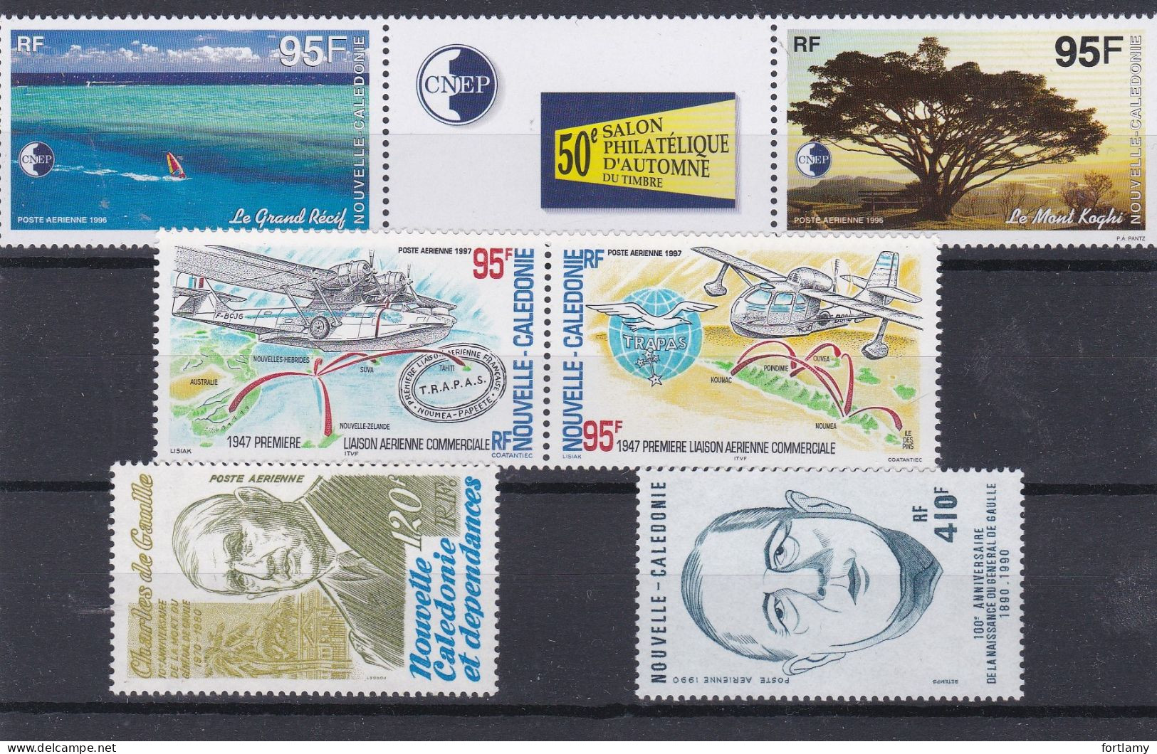 LOT 480 NOUVELLE CALEDONIE N° PA 339A-345-346-208-274 ** - Unused Stamps