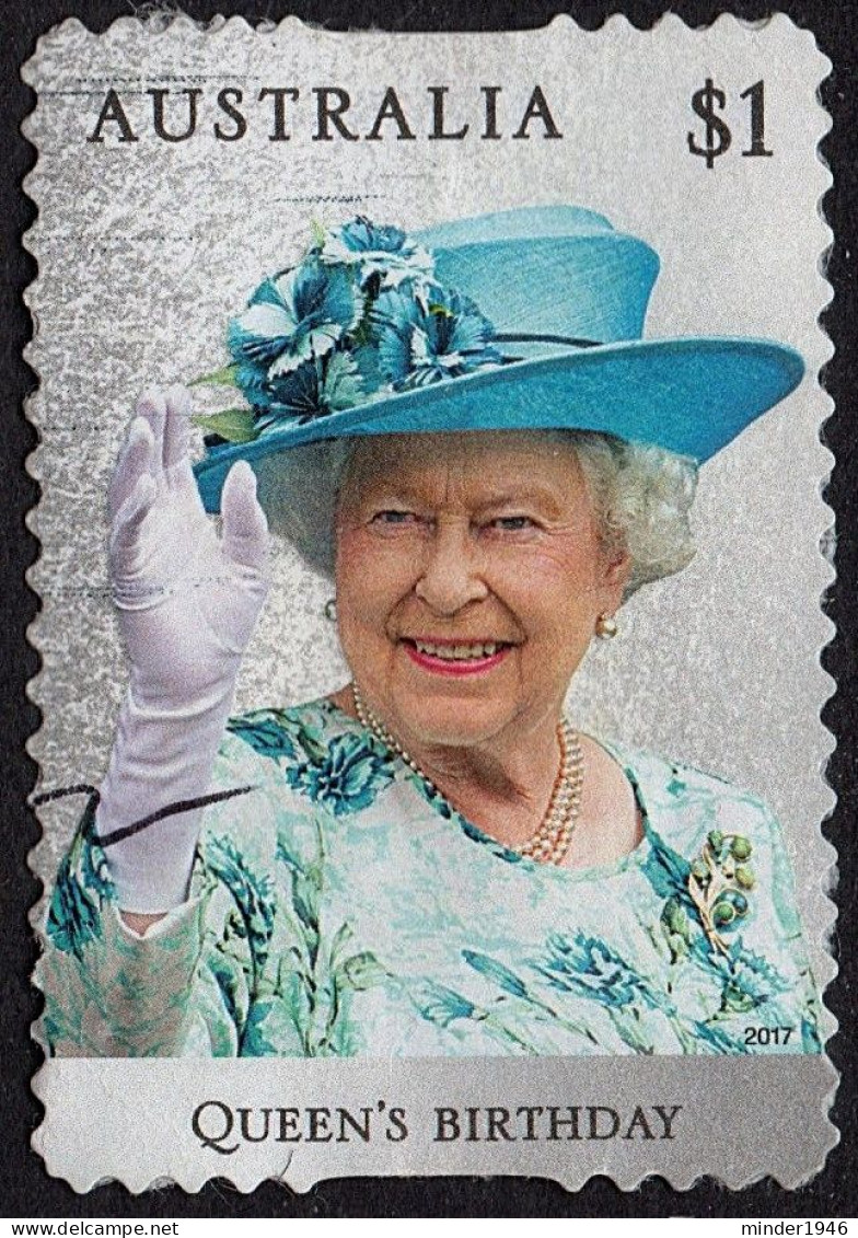 AUSTRALIA 2017 QEII $1 Multicoloured, Queen Elizabeth's Birthday Self Adhesive-Die-Cut FU - Usati