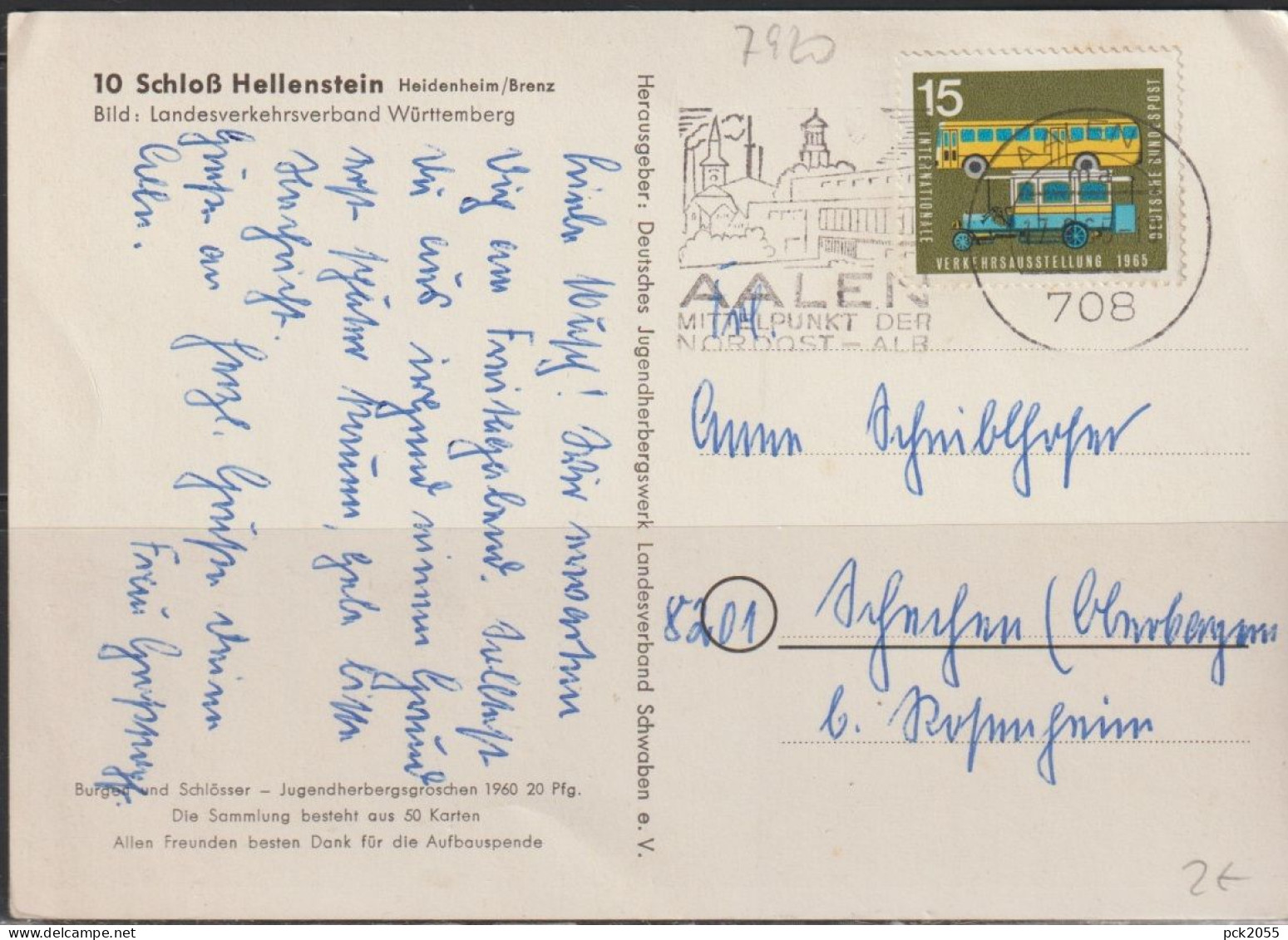 Heidenheim - Schloss Hellenstein - Gelaufen 1965 - ( AK 4951) Günstige Versandkosten - Heidenheim