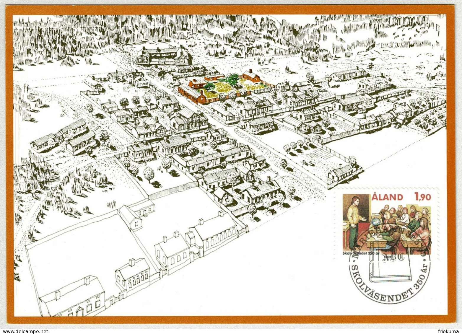 Aland 1989, Maximumkarte Schule / Ecole / School, Bildung / Education - Andere & Zonder Classificatie