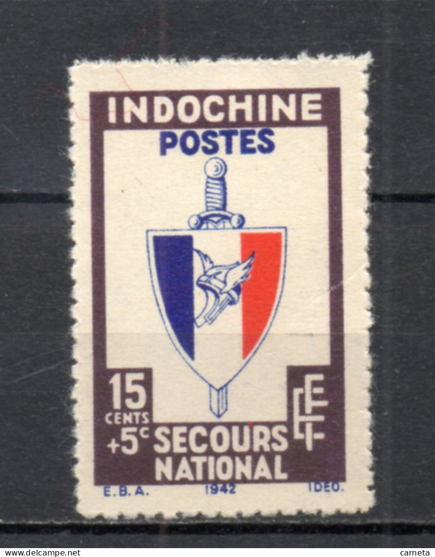 INDOCHINE  N° 282   NEUF AVEC CHARNIERE EMIS SANS GOMME  0.90€    SECOURS NATIONAL - Nuevos