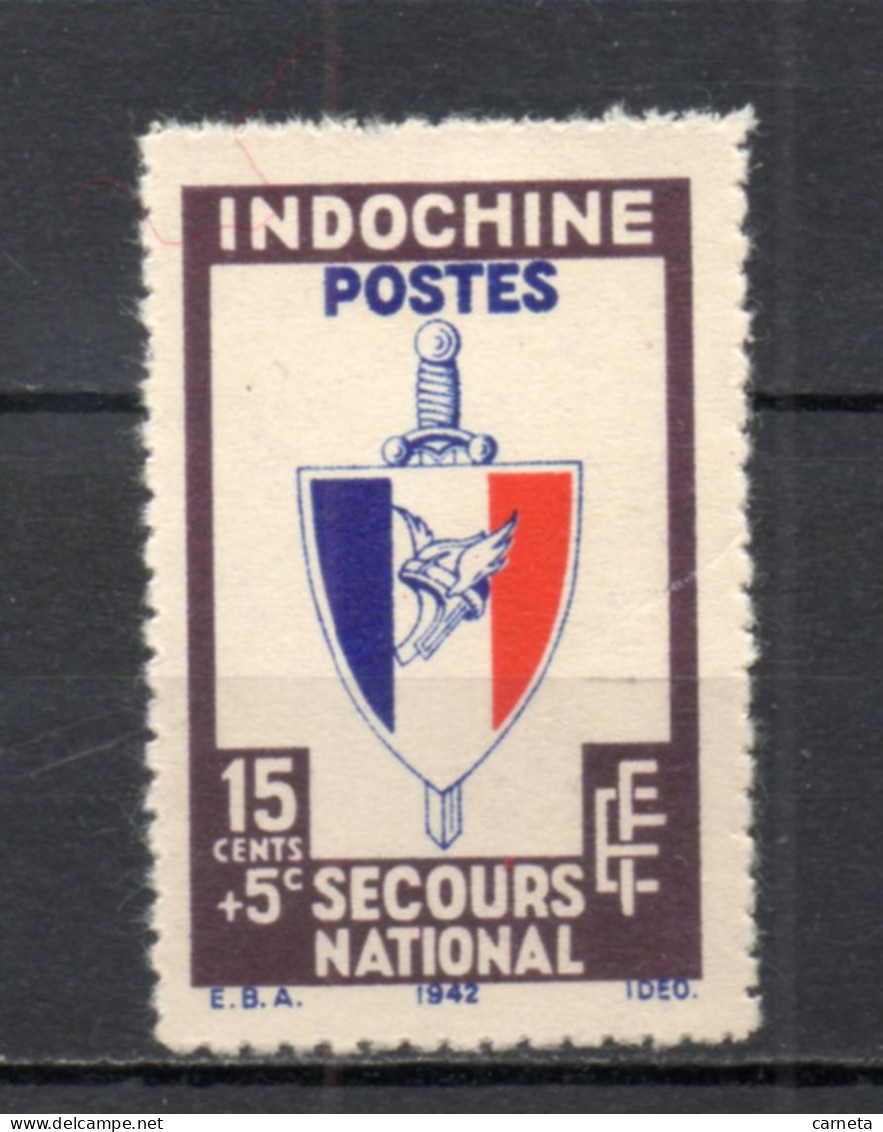 INDOCHINE  N° 282   NEUF AVEC CHARNIERE EMIS SANS GOMME  0.90€    SECOURS NATIONAL - Unused Stamps