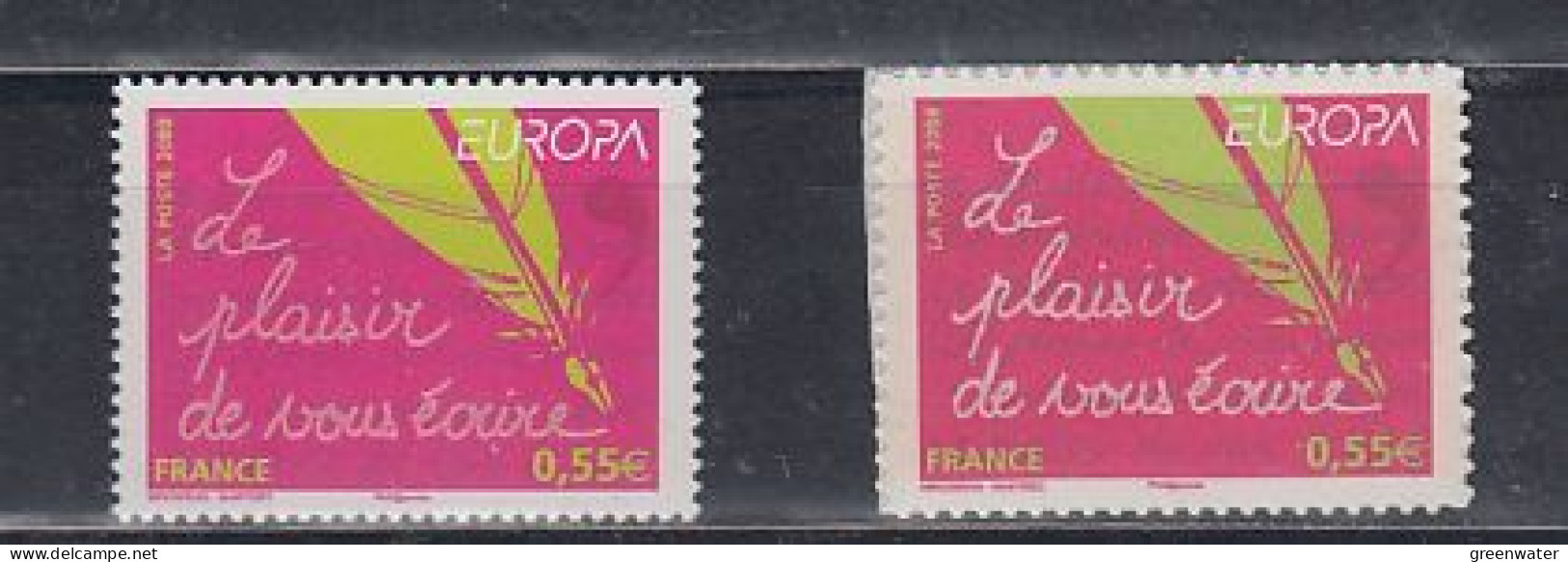 Europa Cept 2008 France 1v + 1v Self Adhesive ** Mnh (59365) - 2008