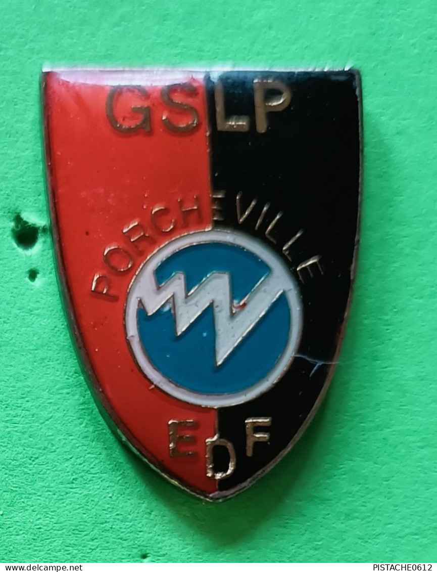 Pin's GSLP Porcheville EDF - EDF GDF