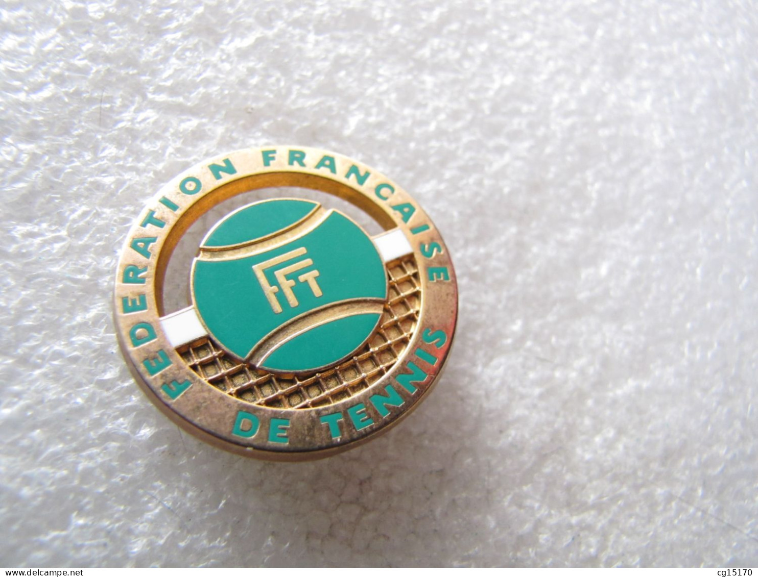 NO PIN'S  BROCHE   F F T  FEDERATION FRANÇAISE DE TENNIS  BALLE VERTE  Zamak  BALLARD - Tenis