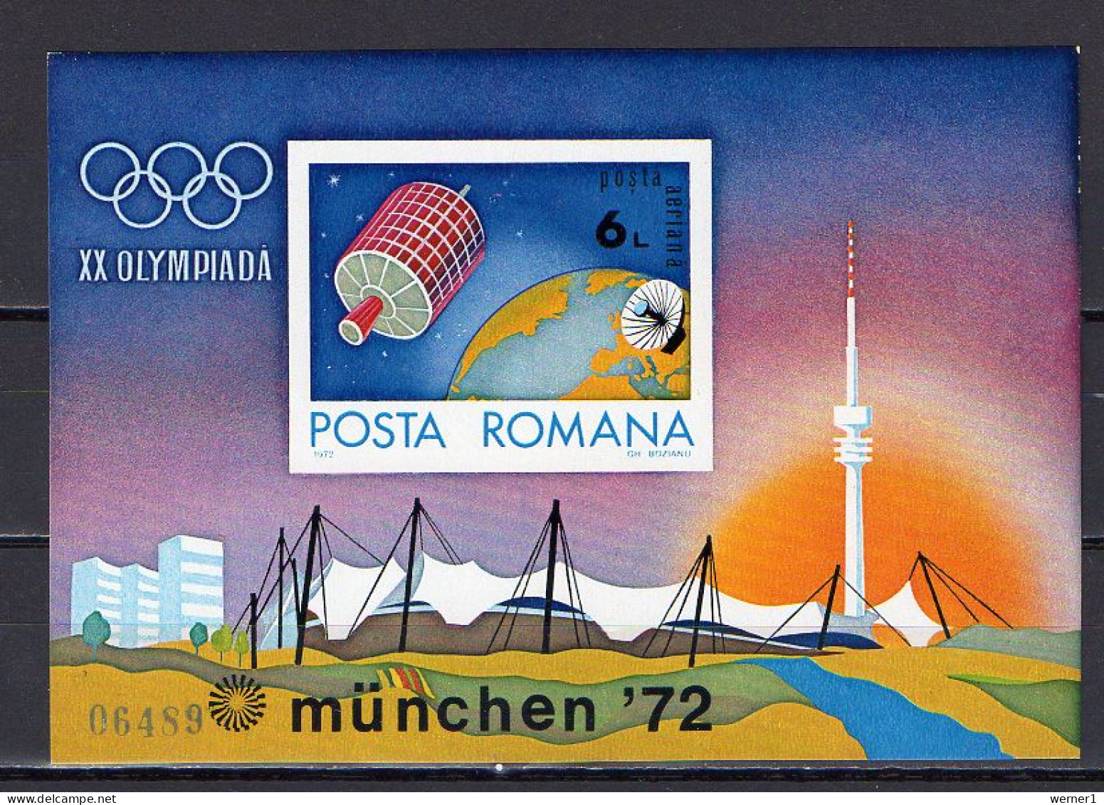 Romania 1972 Olympic Games Munich, Space S/s Imperf. MNH - Sommer 1972: München