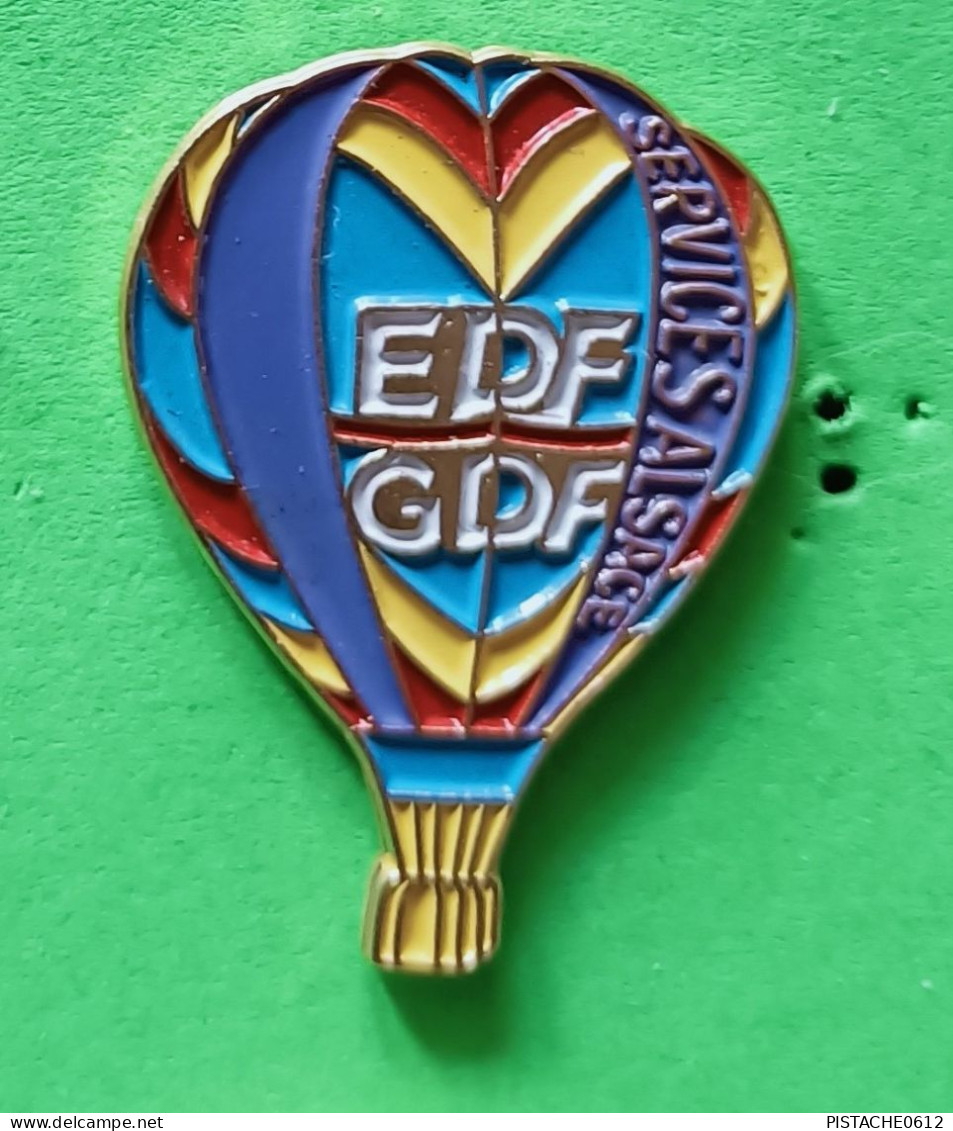 Pin's EDF-GDF Alsace Mongolfière - EDF GDF