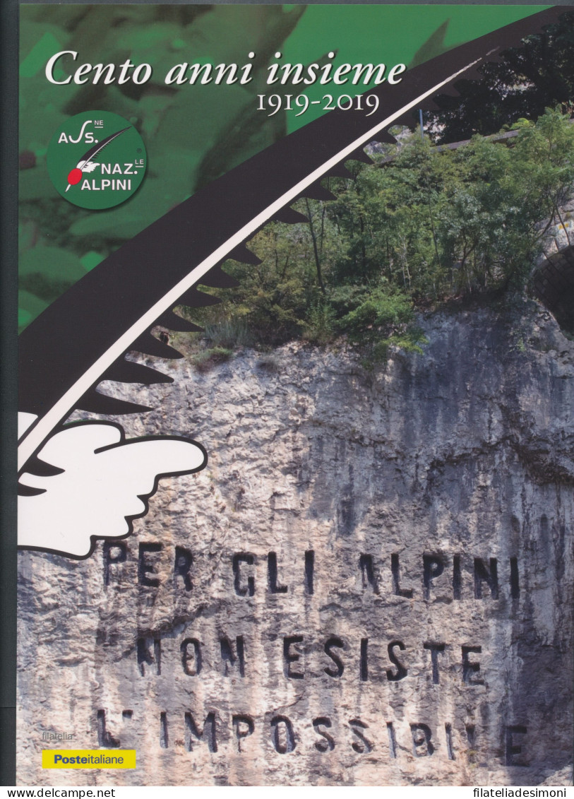 2019 Italia - Repubblica, Folder, Associazione Nazionale Alpini N. 664 - MNH** - Presentation Packs