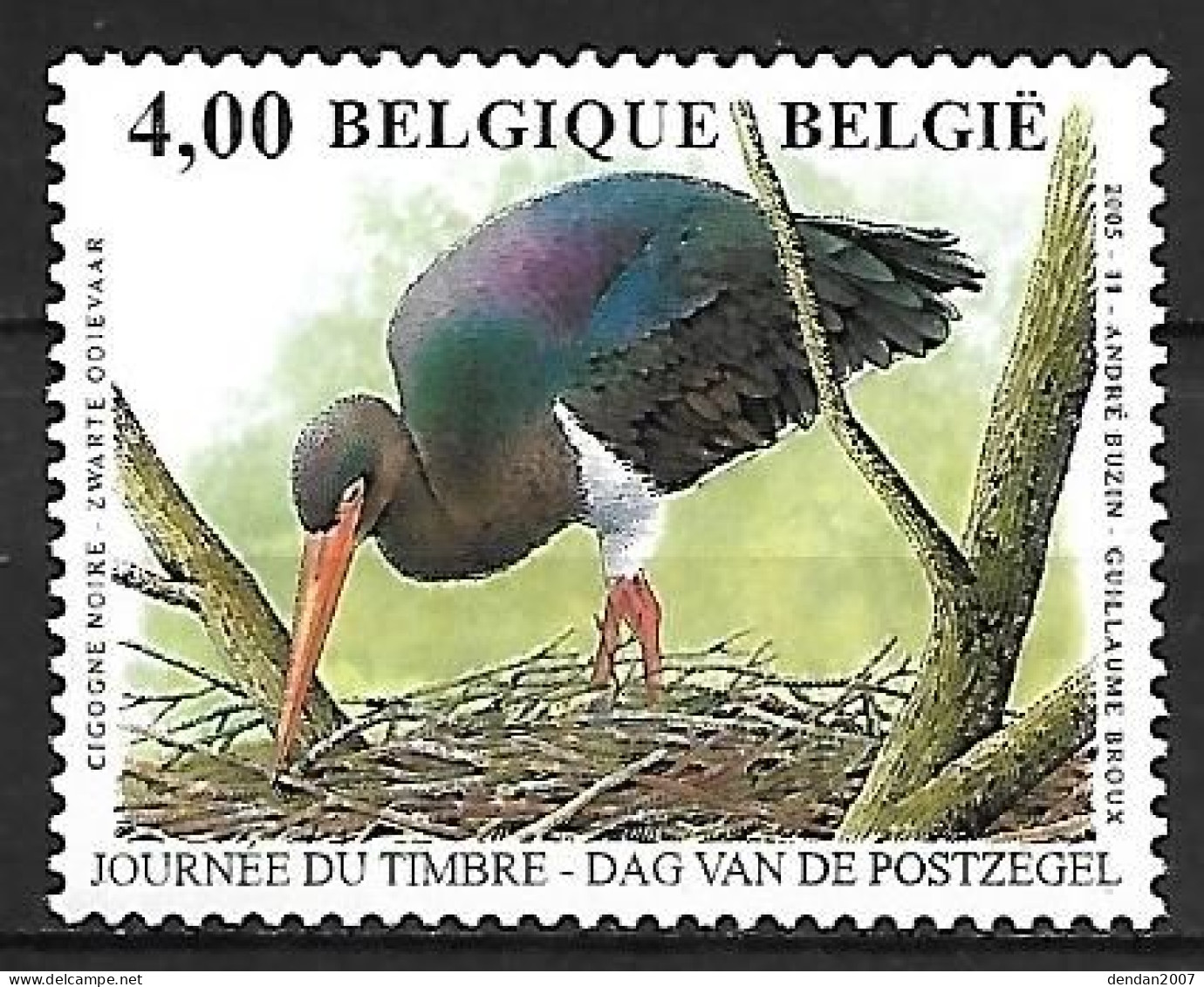 Belgium - MNH ** BUZIN - 2004 : Zwarte Ooievaar - Black Stork - Ciconia Nigra - Picotenazas & Aves Zancudas