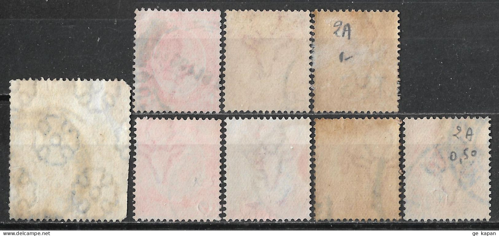 1910,1913 SOUTH AFRICA Set Of 8 USED STAMPS (Scott # 1a,3Aa) CV €3.90 - Oblitérés