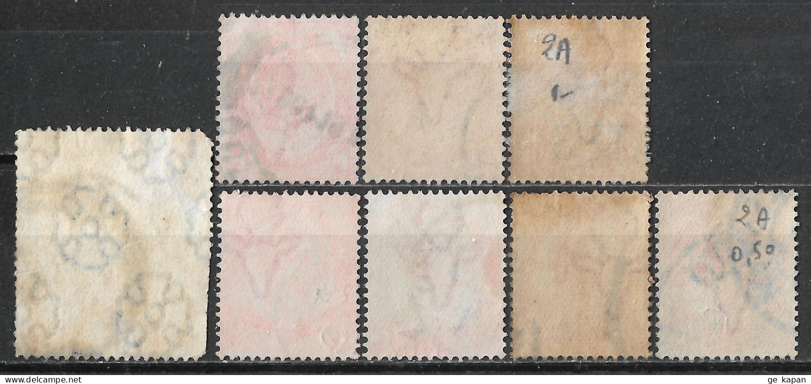 1910,1913 SOUTH AFRICA Set Of 8 USED STAMPS (Scott # 1a,3Aa) CV €3.90 - Gebruikt