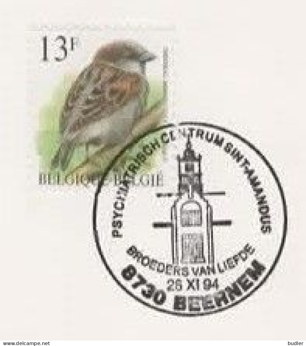 België :1994: ANDRÉ BUZIN : OBP.2533 (3/1/1994) : « De Huismus »  Herinneringsblad Van De Kunst- En Filatelistische .... - 1985-.. Vogels (Buzin)