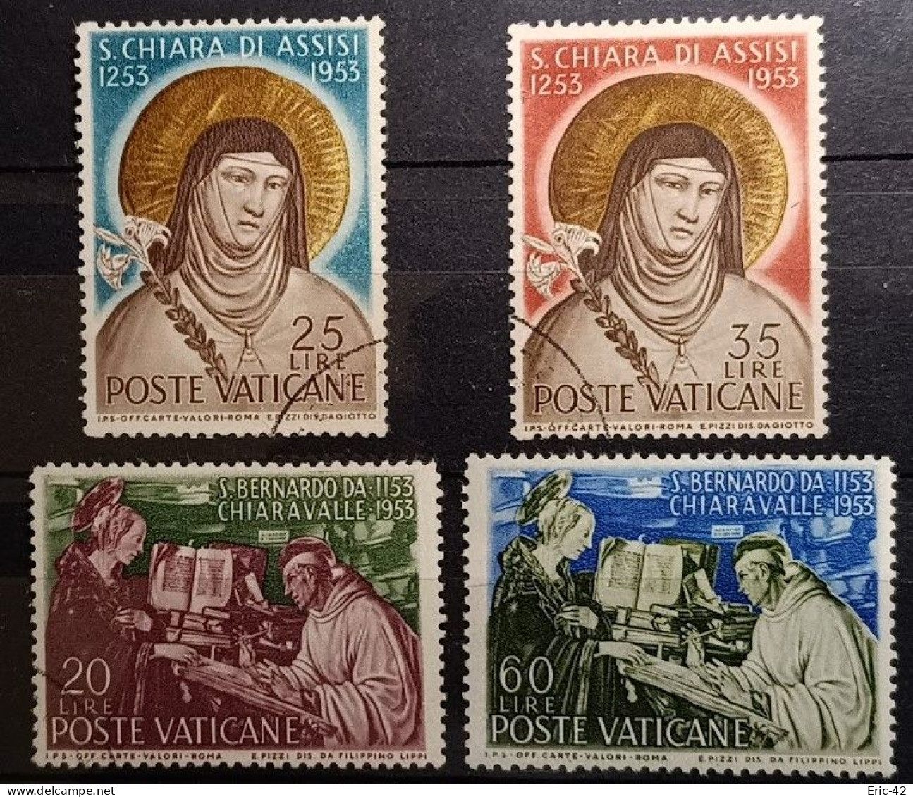 VATICAN. Y&T N°187 à 190 (issu D'une Collection) Cachet Discret. T.B... - Usados