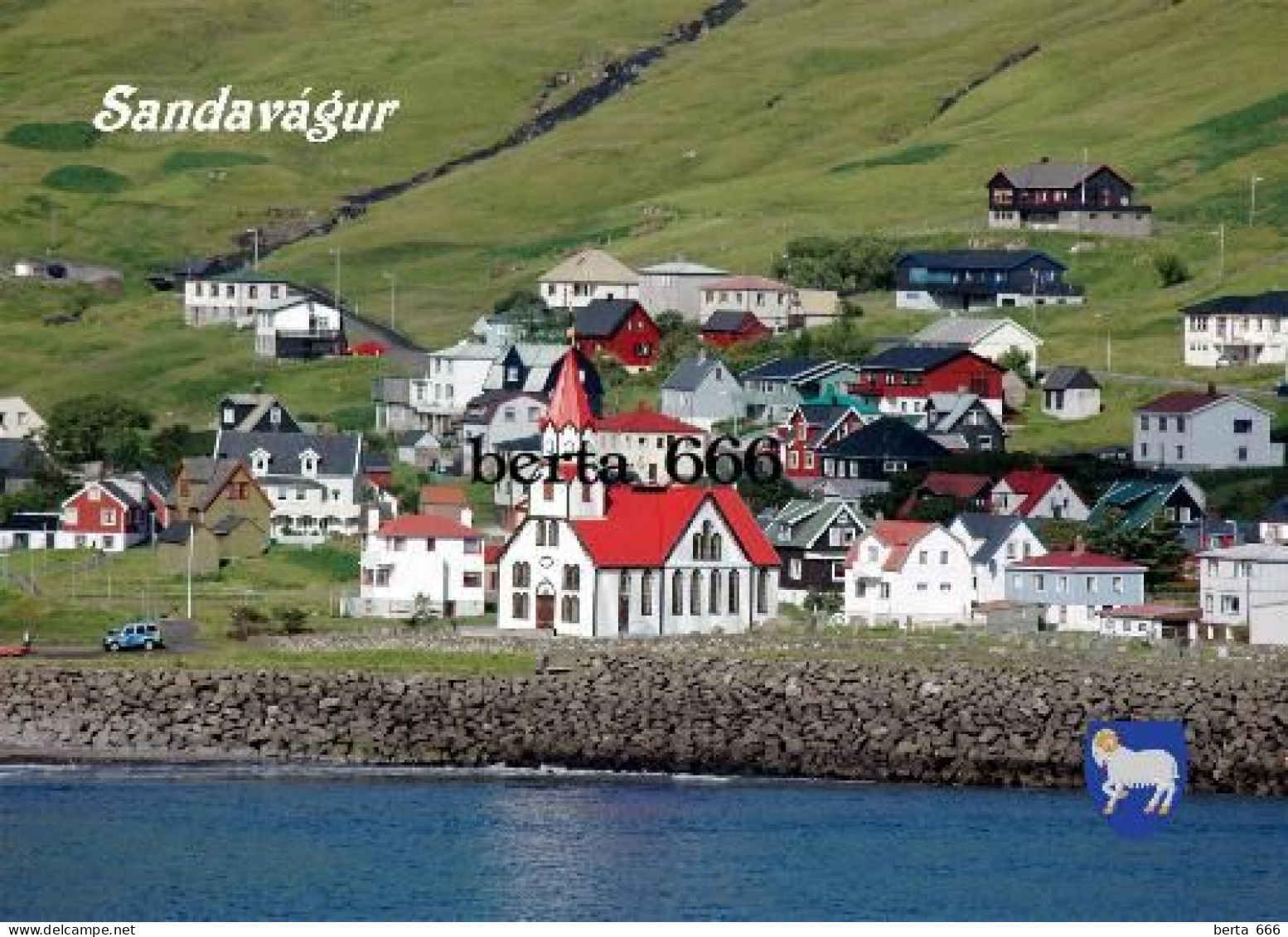 Faroe Islands Sandavagur New Postcard - Islas Feroe