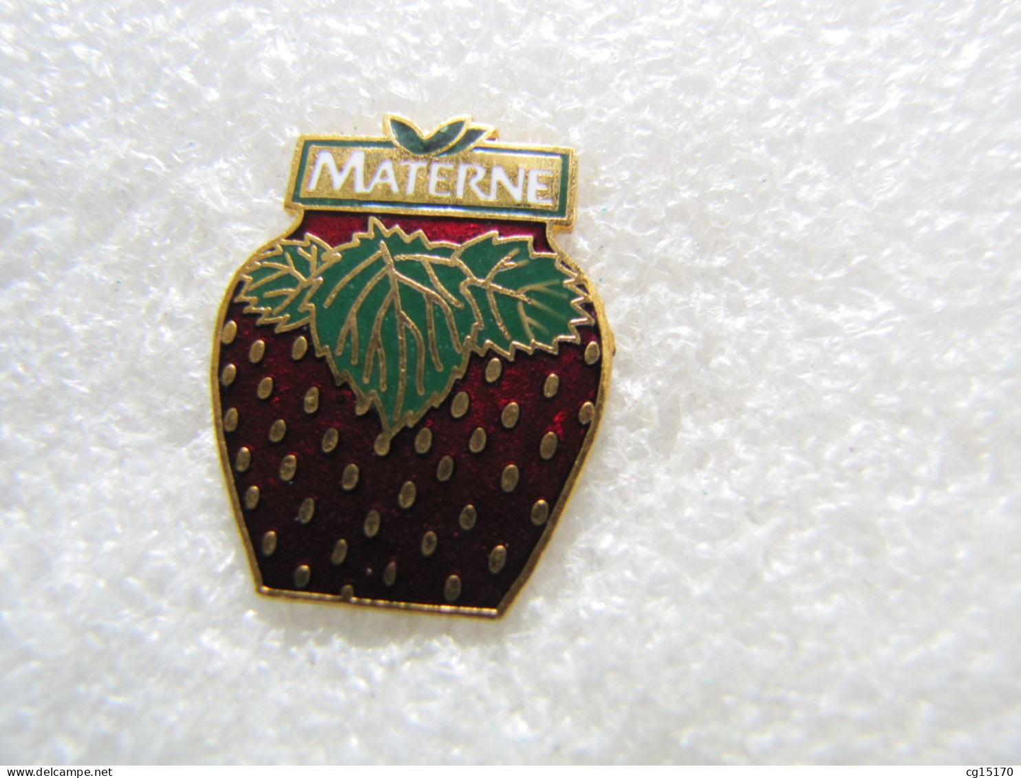 TOP PIN'S     FRAISE  MATERNE  CONFITURE      Email Grand Feu - Levensmiddelen