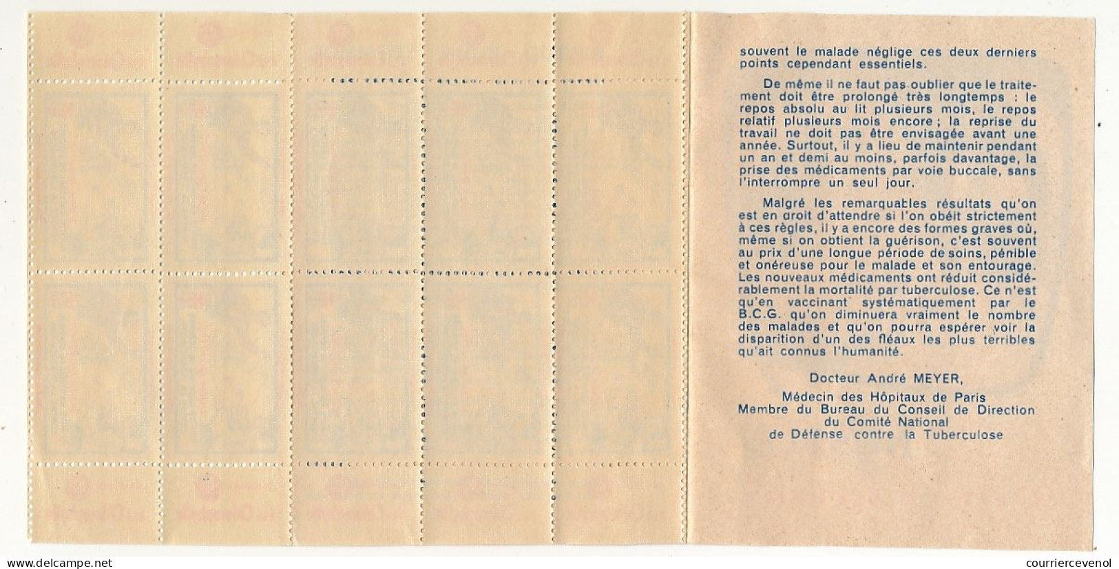 Carnet Anti-tuberculeux 1956 - 26ème Campagne - 100f - 10 Timbres à 10f  - Pubs Nestlé Et Dentifrice Gibbs - Blocs & Carnets