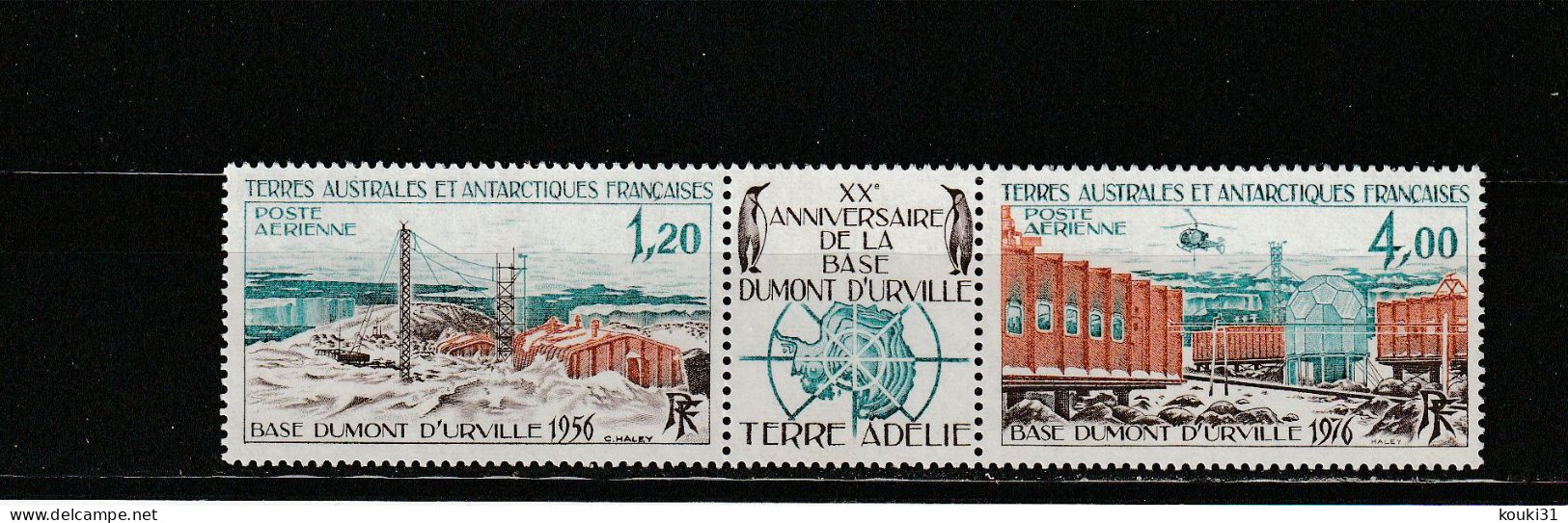 TAAF YT PA 43A ** : Base Dumont D'Urville - 1976 - Airmail