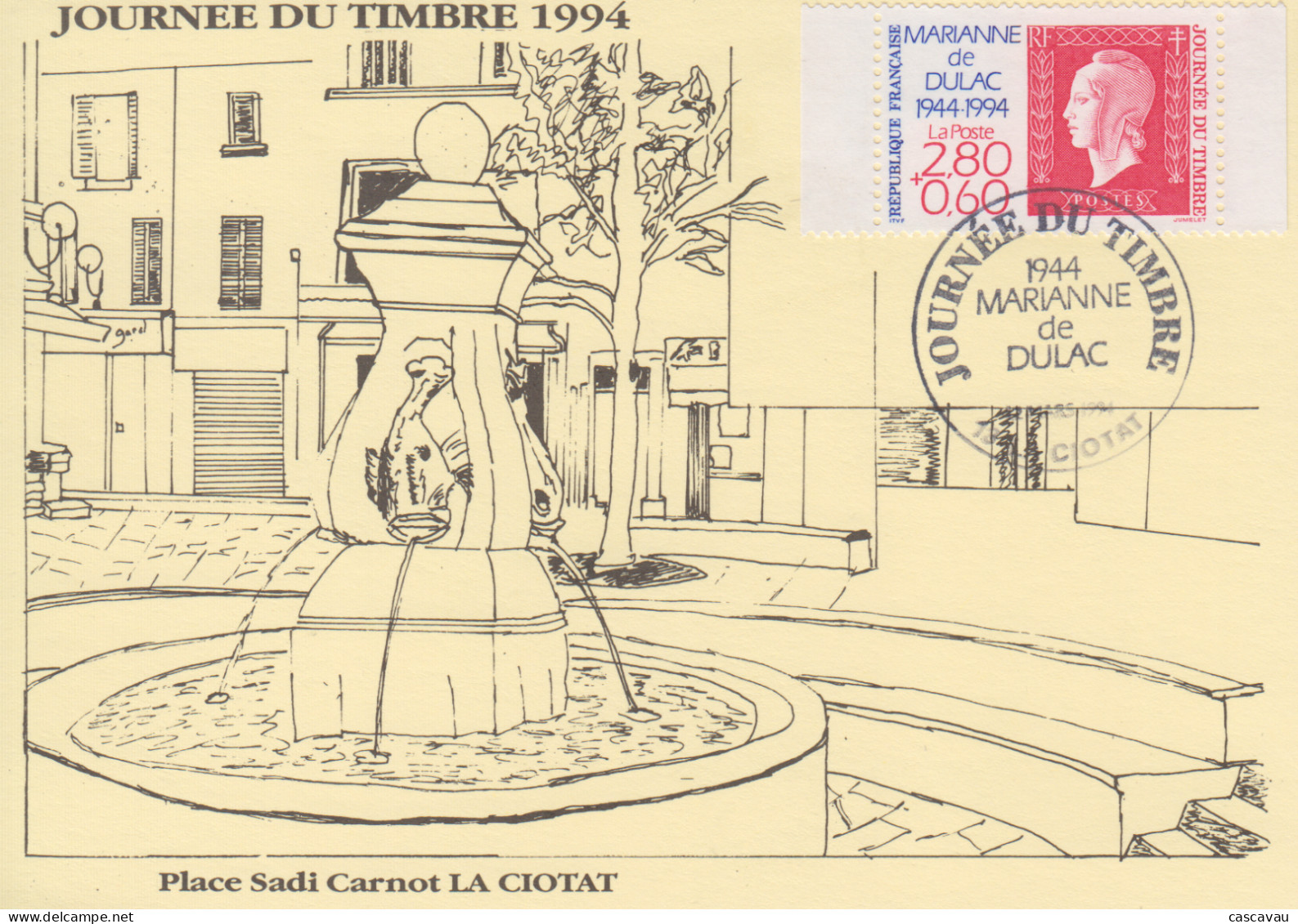 Carte   Locale   1er   Jour   FRANCE   Journée  Du  TIMBRE    LA  CIOTAT    1994 - Tag Der Briefmarke