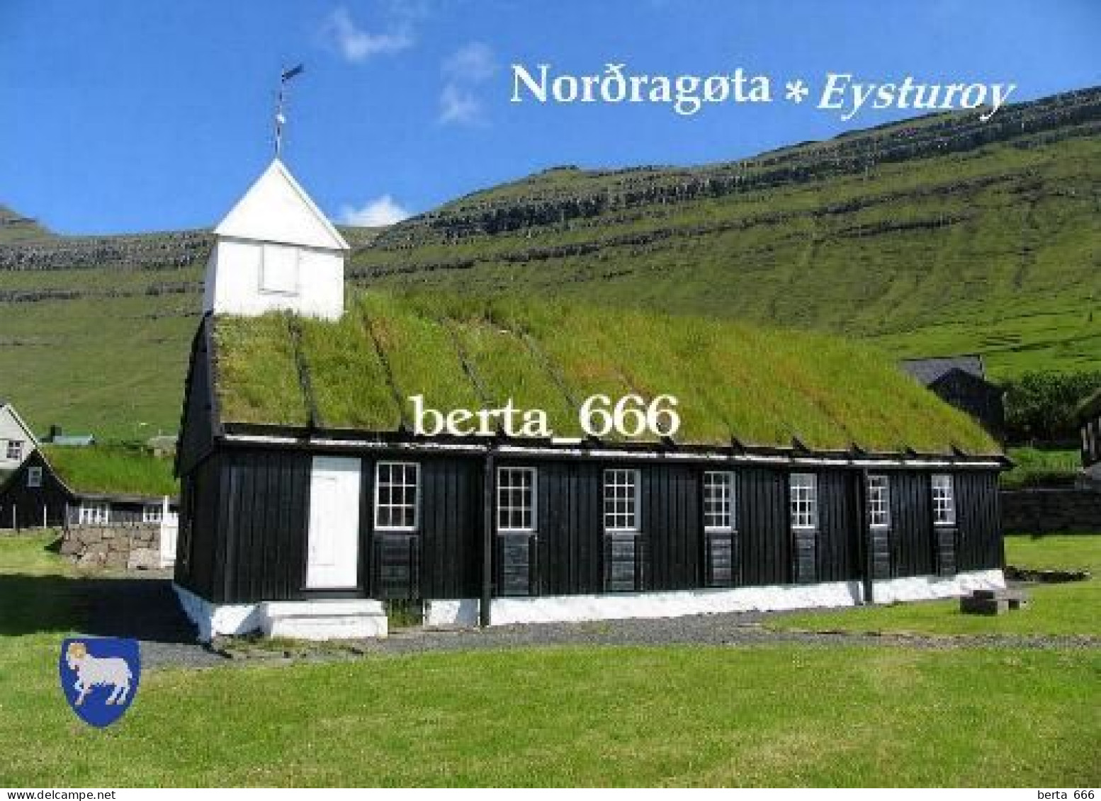 Faroe Islands Eysturoy Nordragota Church New Postcard - Isole Faroer