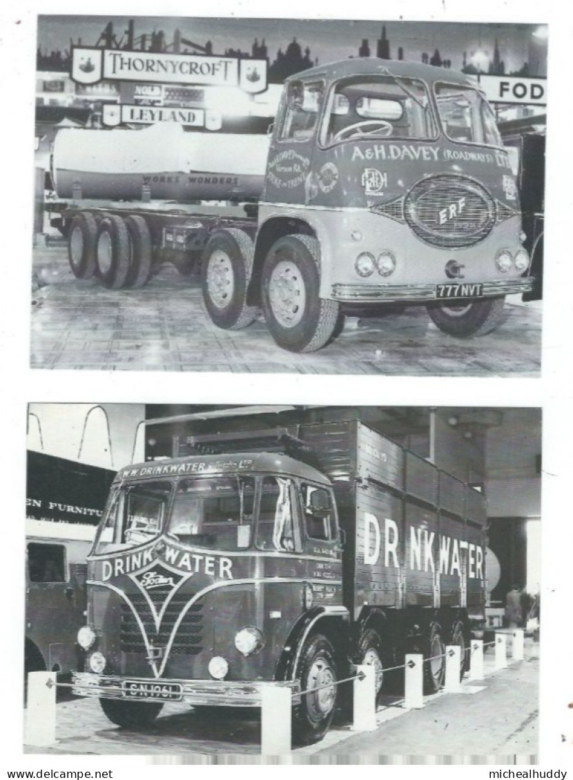 ANOTHER 2 POSTCARDS UK COMMERCIAL VEHICLES AT 1960 MOTOR SHOW - Camions & Poids Lourds