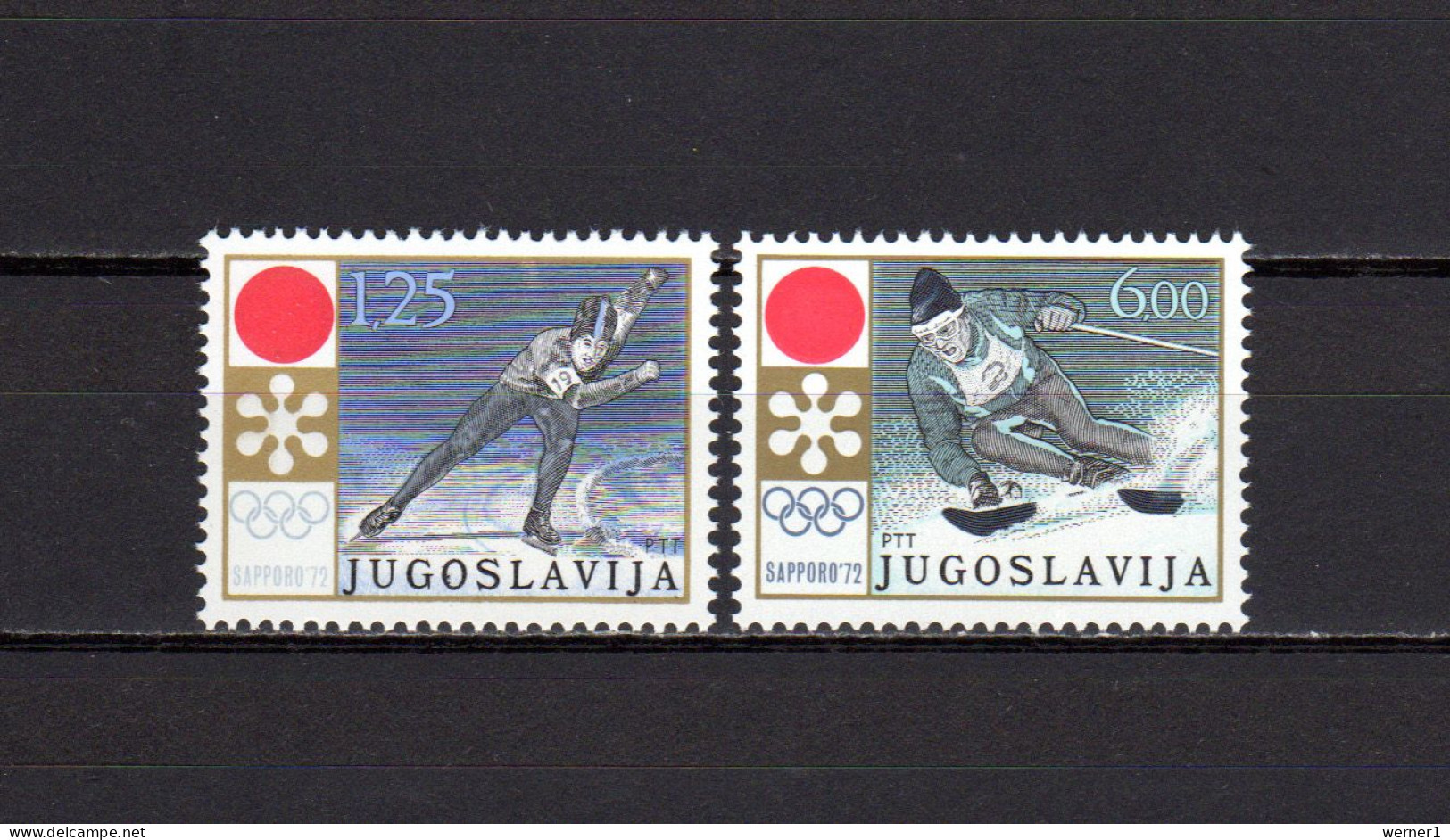 Yugoslavia 1972 Olympic Games Sapporo Set Of 2 MNH - Winter 1972: Sapporo