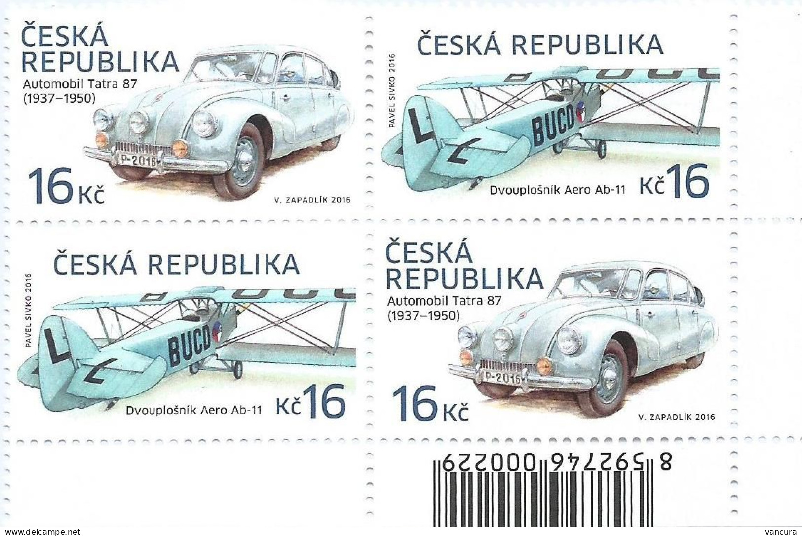 ** 903-4 Czech Republic Tatra 87 Nesselsdorf And Aero Ab-11 2016 - Nuevos