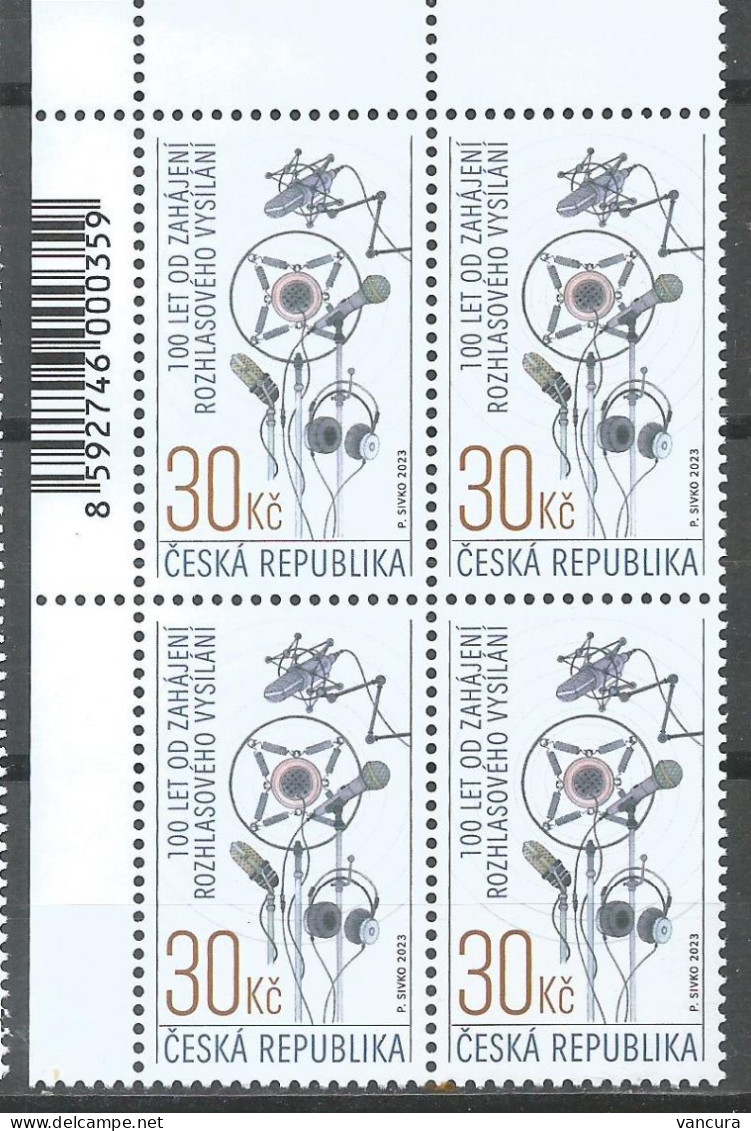 ** 1203 Czech Republic Centenary Of The Radio Broadcast 2023 - Ongebruikt