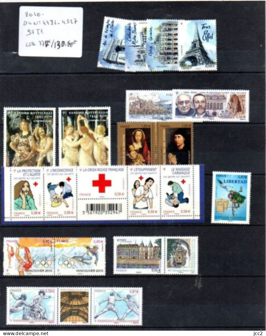 FRANCE - 2010** ANNEE COMPLETE- 98 Timbres - 2010-2019