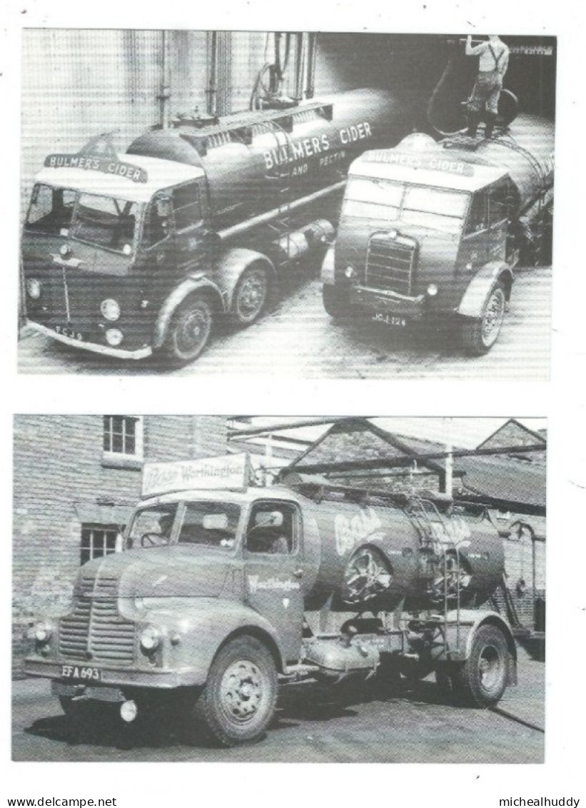 2 POSTCARDS UK BREWERY VEHICLES - Transporter & LKW