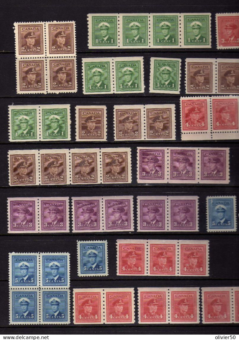 Canada  (1943-48)  - George VI - Effort De Guerre -  Neufs**/* - Unused Stamps