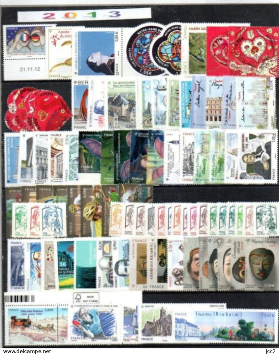 FRANCE - 2013** ANNEE COMPLETE- 123 Timbres(Manque4712A-4817-et Mariannes De La Jeunesse - 2010-2019