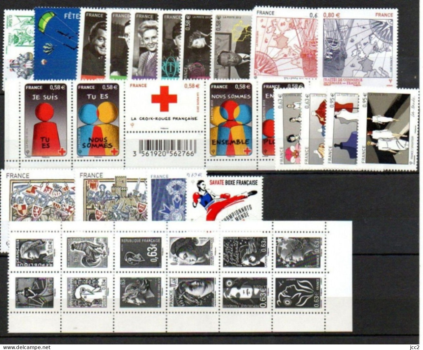 FRANCE - 2013** ANNEE COMPLETE- 123 Timbres(Manque4712A-4817-et Mariannes De La Jeunesse - 2010-2019