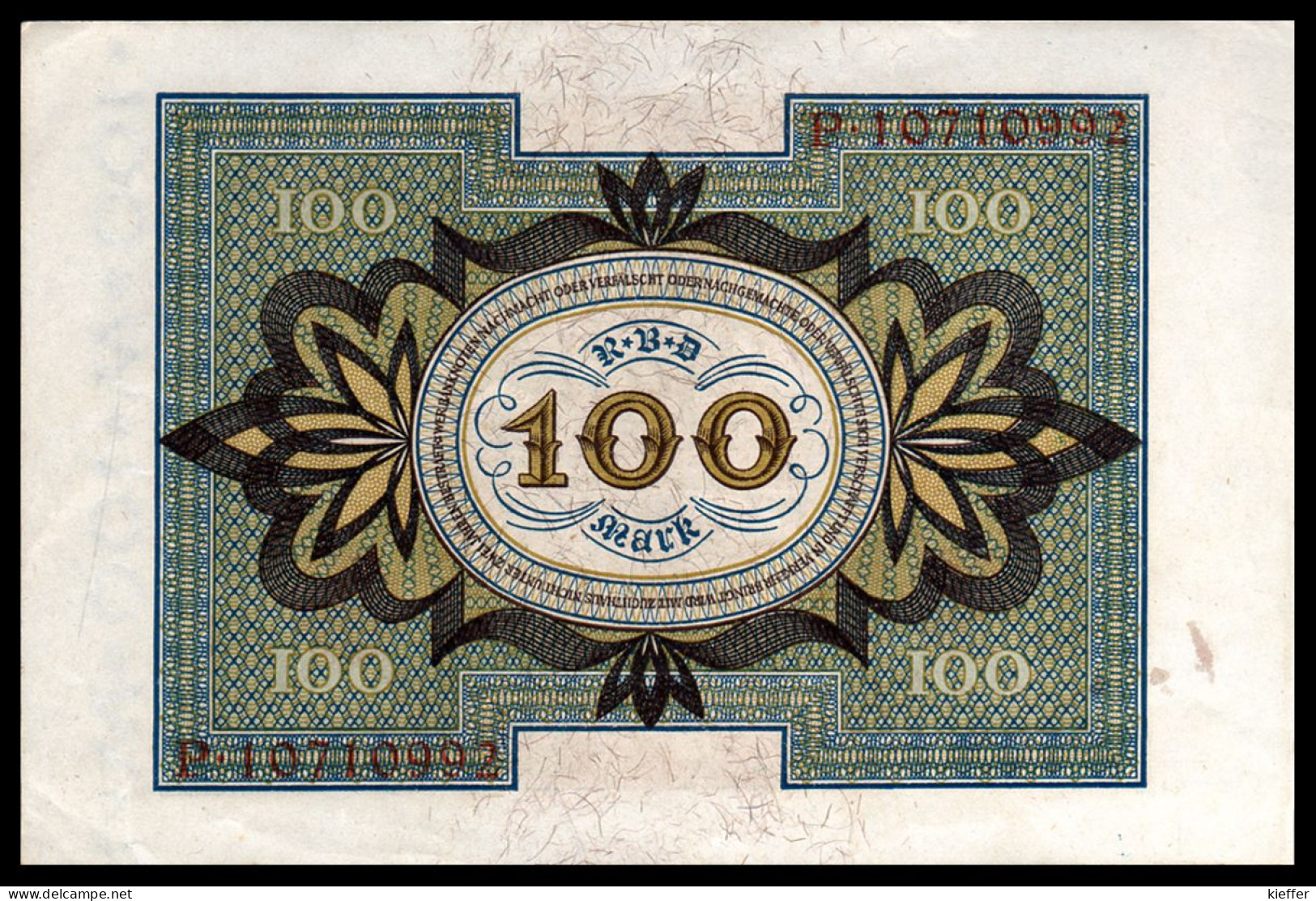 DEUTSCHLAND - ALLEMAGNE - 100 Mark Reichsbanknote - 1920 - P69 - AU / SPL - 100 Mark