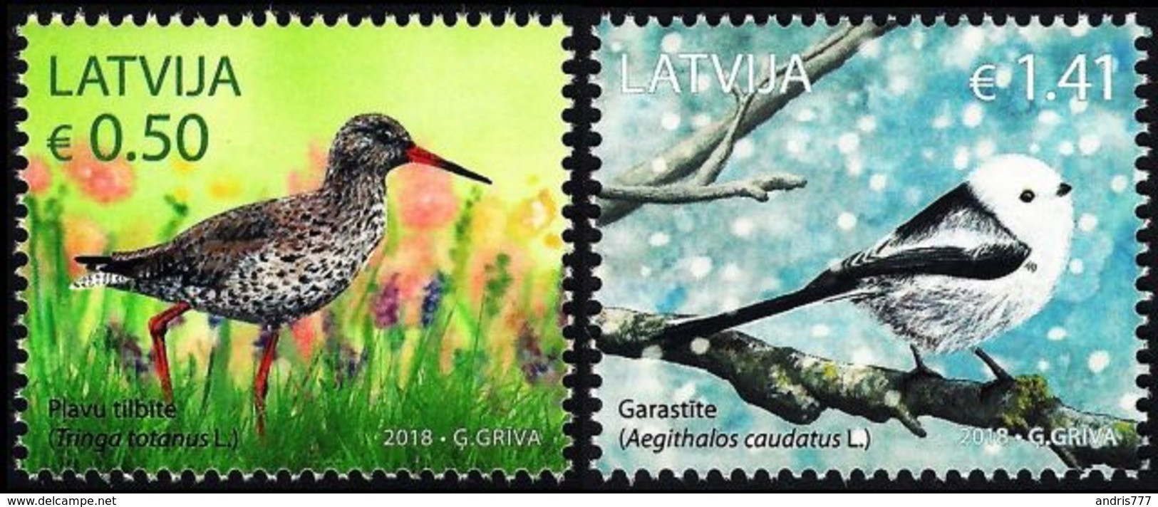 Latvia Lettland Lettonie 2018 (08) Birds - Redshank - Long Tailed Tit - Lettonie