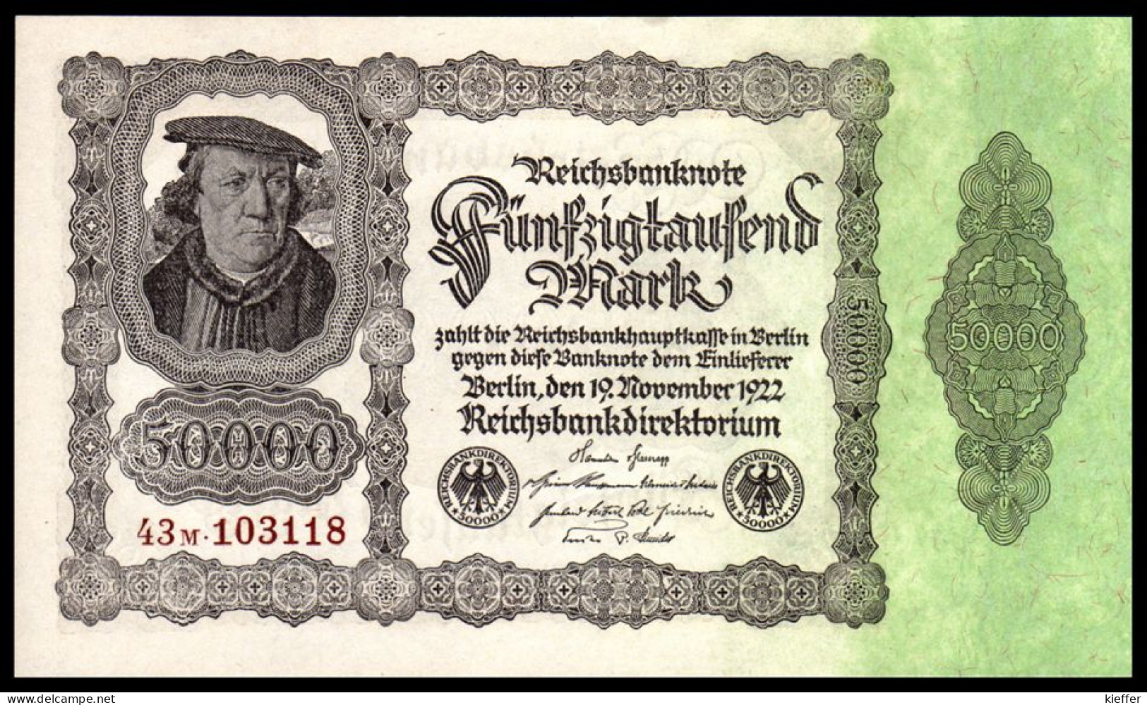 DEUTSCHLAND - ALLEMAGNE - 50000 Mark Reichsbanknote - 1922 - P79 - UNC/NEUF - 50.000 Mark