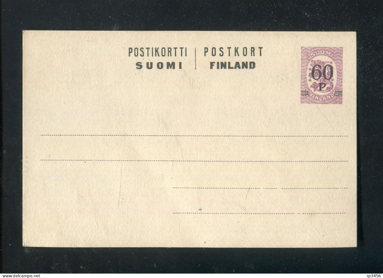 "FINNLAND" 1921, Aushilfs-Postkarte Mi. P 51a ** (R1017) - Postal Stationery