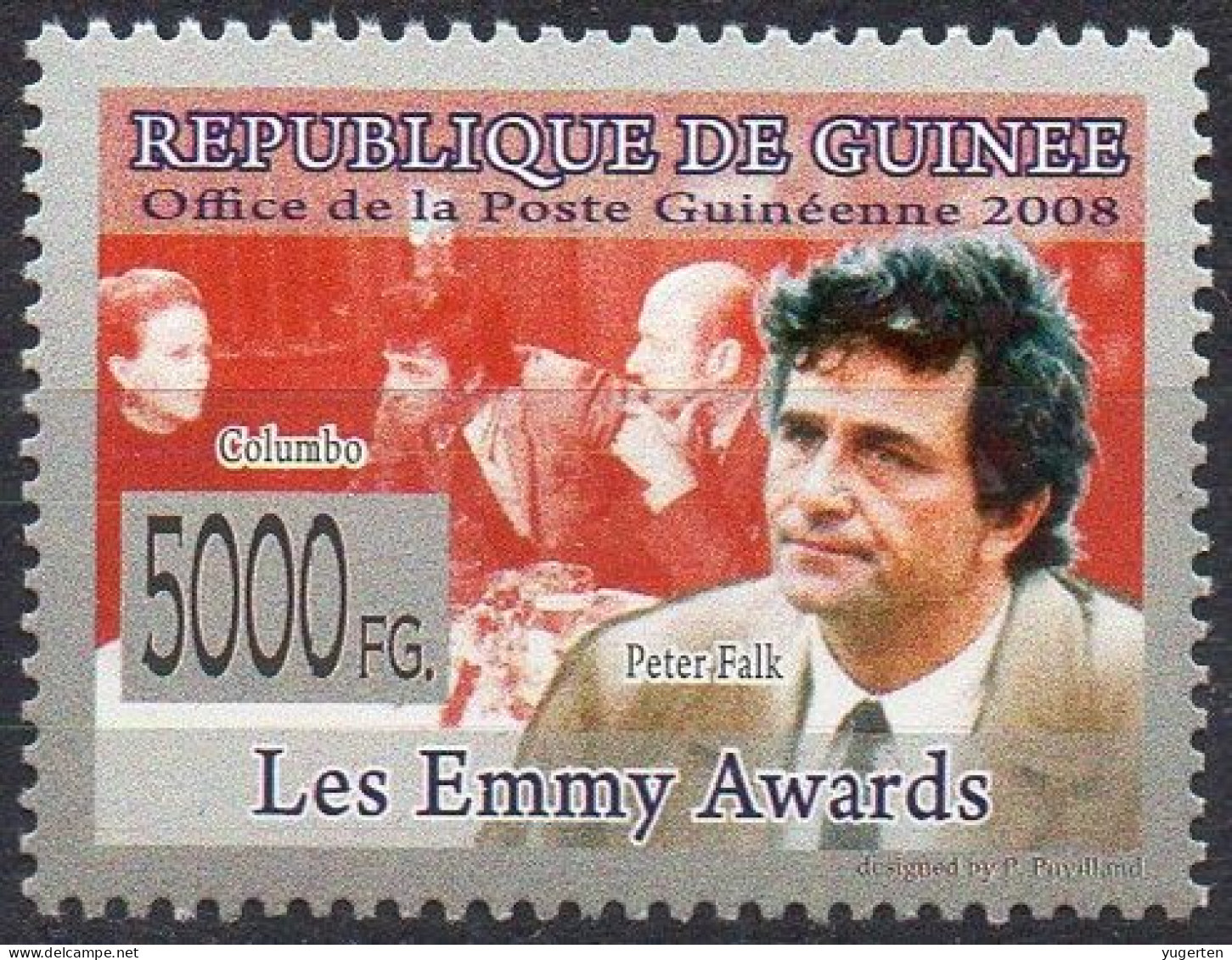 GUINEA - 1v - MNH - Peter Falk - Cinema - Movies - Film - Kino - Cine - Columbo - Emmy Awards - Films - Cinema