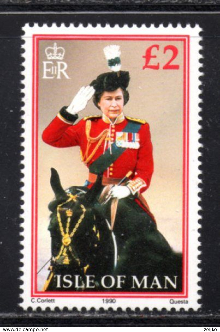 Isle Of Man, MNH, 1990, Michel 421,  Queen Elizabeth - Isola Di Man