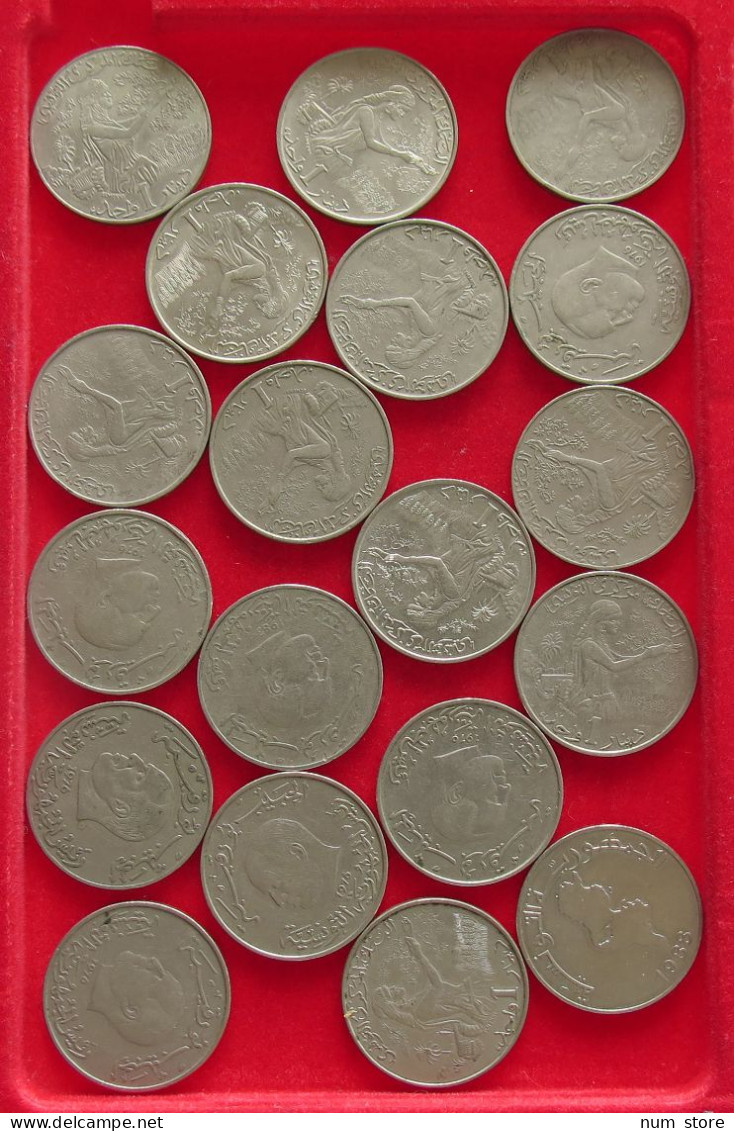 COLLECTION LOT TUNISIA DINAR 19PC 190G #xx40 2028 - Tunesien