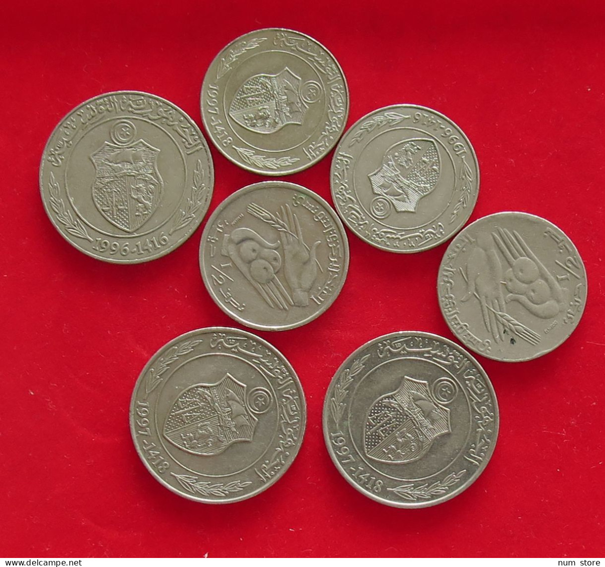 COLLECTION LOT TUNISIA 7PC 62G #xx40 2030 - Tunesien