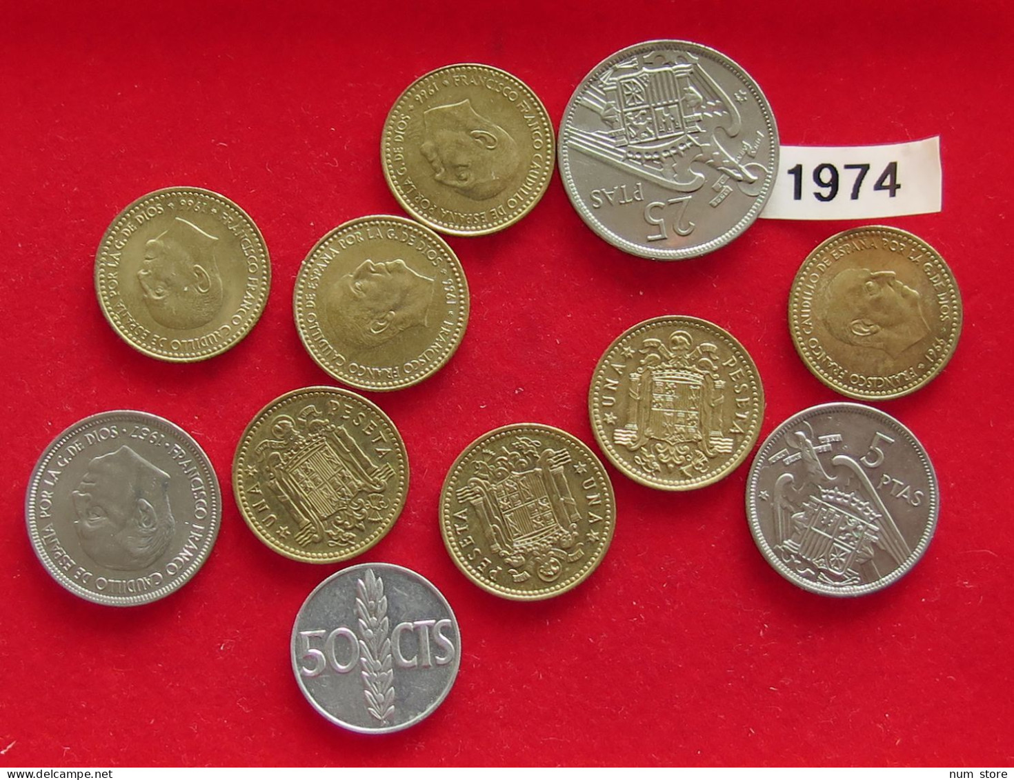 COLLECTION LOT SPAIN 1974 TOP 11PC 46G #xx40 2074 -  Collections