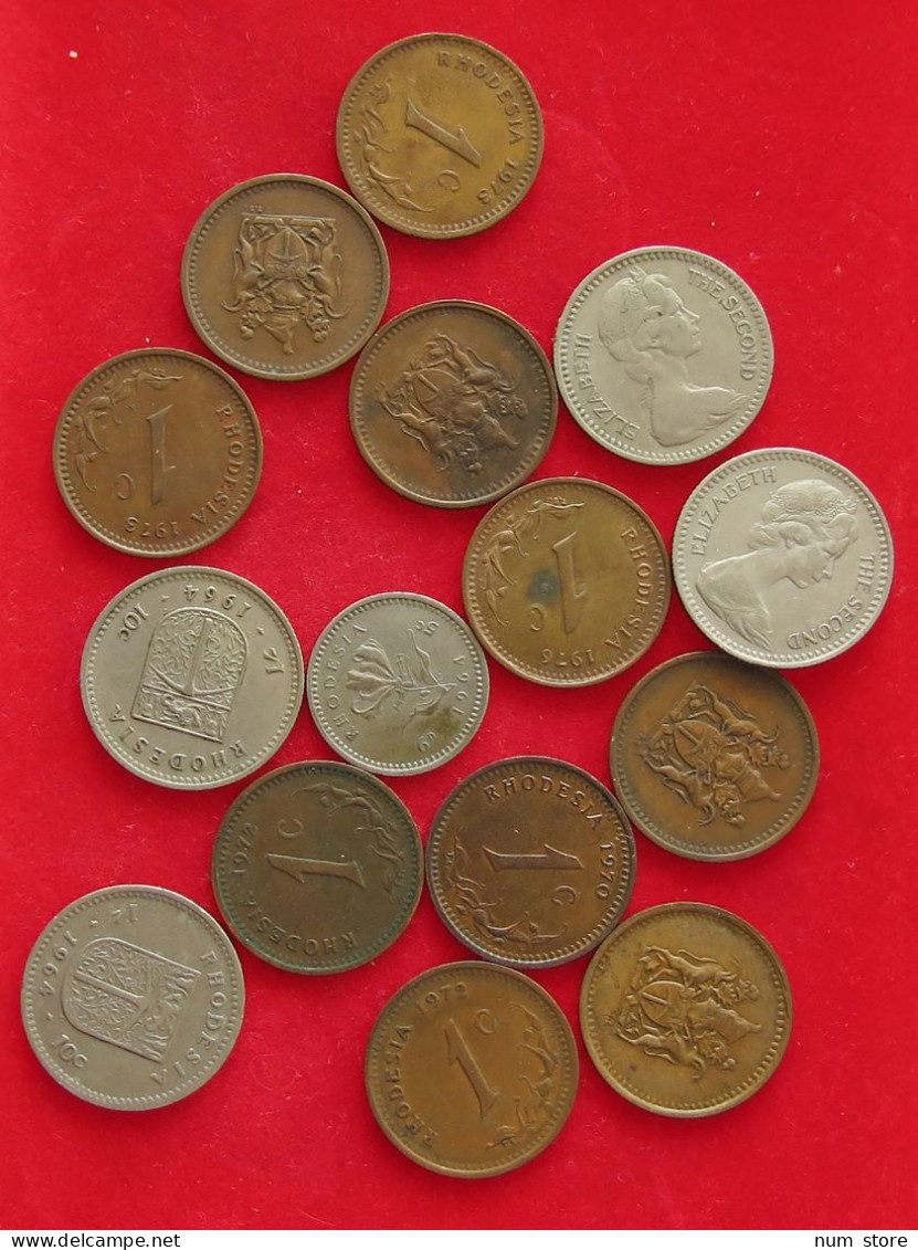 COLLECTION LOT RHODESIA 15PC 65G #xx40 1828 - Rhodesien