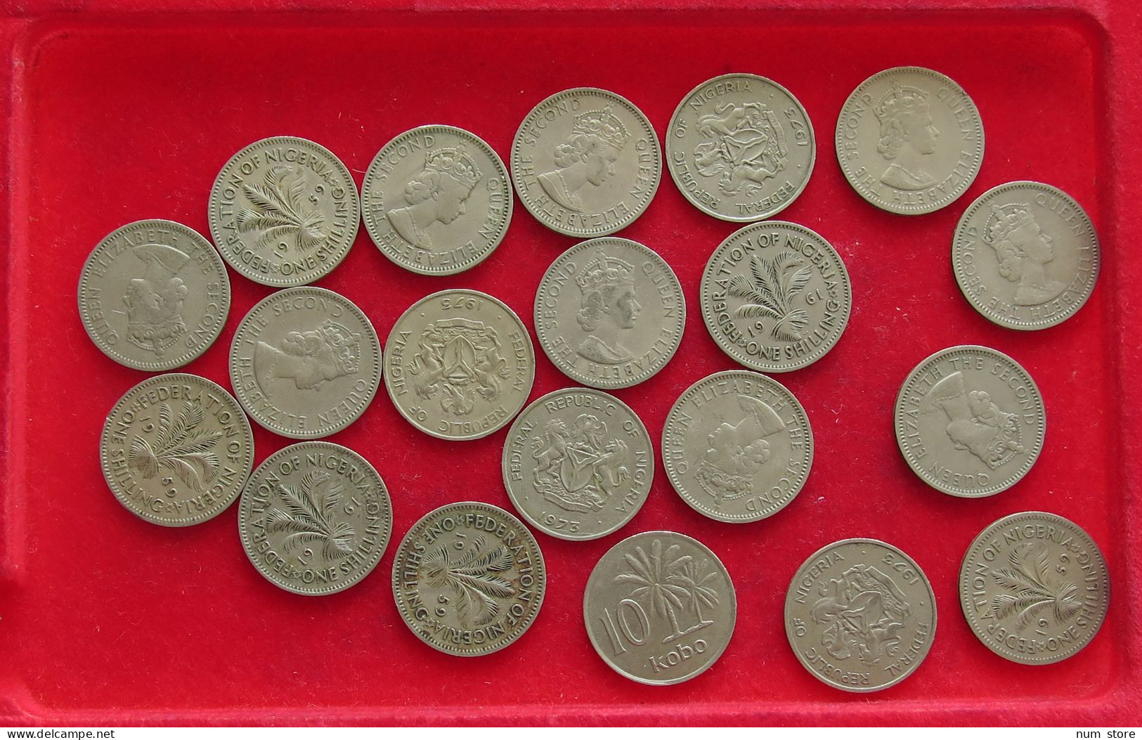 COLLECTION LOT NIGERIA SHILLING 20PC 94G #xx40 1884 - Nigeria